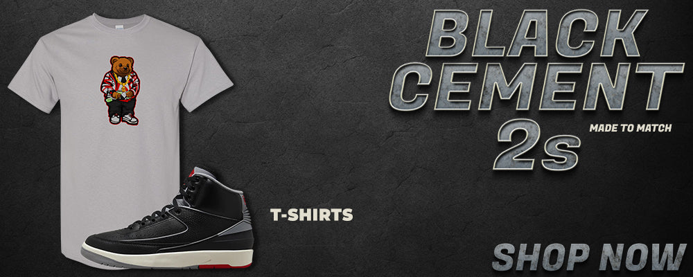 Black Cement 2s T Shirts to match Sneakers | Tees to match Black Cement 2s Shoes