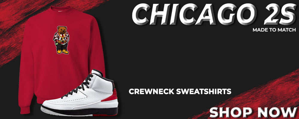 Chicago 2s Crewneck Sweatshirts to match Sneakers | Crewnecks to match Chicago 2s Shoes