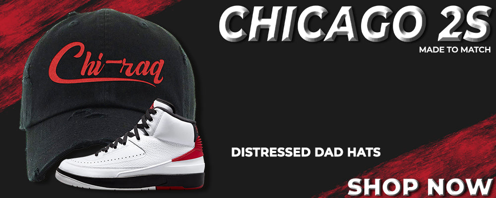 Chicago 2s Distressed Dad Hats to match Sneakers | Hats to match Chicago 2s Shoes