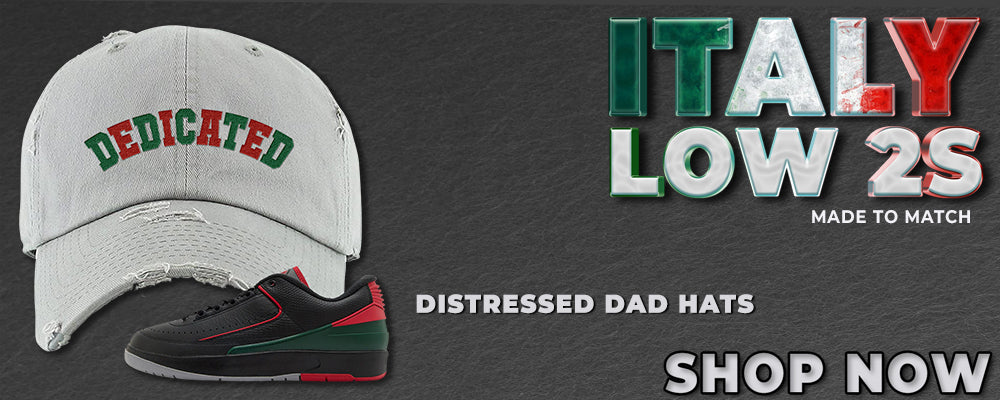 Italy Low 2s Distressed Dad Hats to match Sneakers | Hats to match Italy Low 2s Shoes
