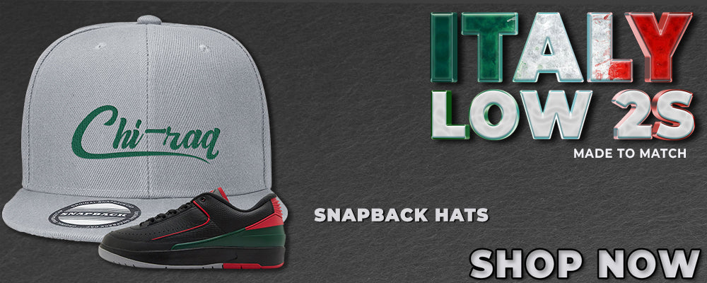 Italy Low 2s Snapback Hats to match Sneakers | Hats to match Italy Low 2s Shoes