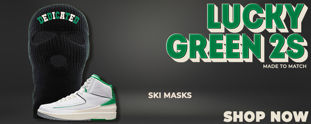 Lucky Green 2s Ski Masks to match Sneakers | Winter Masks to match Lucky Green 2s Shoes
