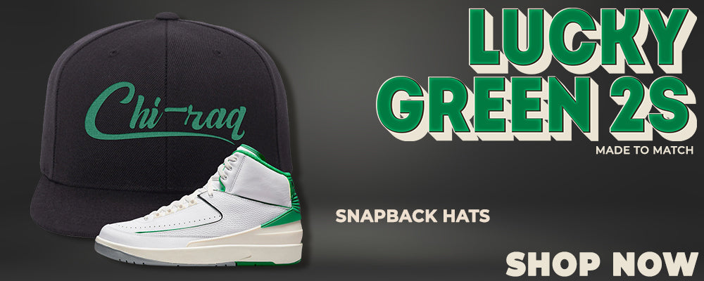 Lucky Green 2s Snapback Hats to match Sneakers | Hats to match Lucky Green 2s Shoes