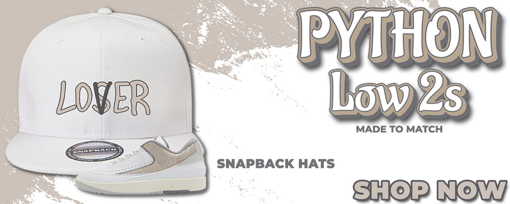 Python Low 2s Snapback Hats to match Sneakers | Hats to match Python Low 2s Shoes