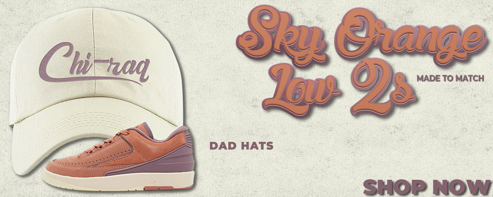 Sky Orange Low 2s Dad Hats to match Sneakers | Hats to match Sky Orange Low 2s Shoes