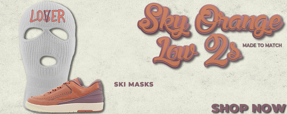 Sky Orange Low 2s Ski Masks to match Sneakers | Winter Masks to match Sky Orange Low 2s Shoes