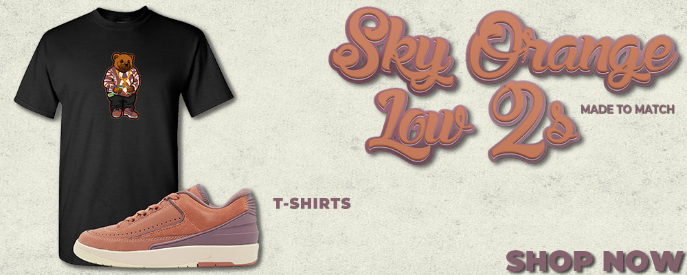 Sky Orange Low 2s T Shirts to match Sneakers | Tees to match Sky Orange Low 2s Shoes