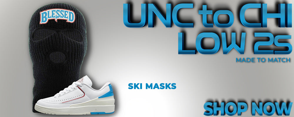 UNC to Chi Low 2s Ski Masks to match Sneakers | Winter Masks to match UNC to Chi Low 2s Shoes