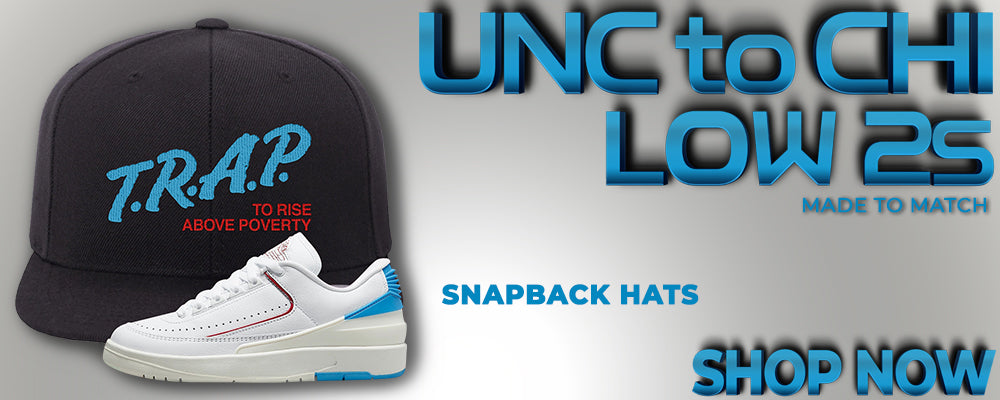 UNC to Chi Low 2s Snapback Hats to match Sneakers | Hats to match UNC to Chi Low 2s Shoes