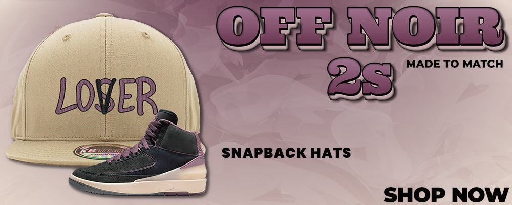 Off Noir 2s Snapback Hats to match Sneakers | Hats to match Off Noir 2s Shoes