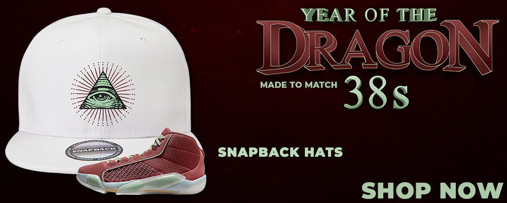 Year of the Dragon 38s Snapback Hats to match Sneakers | Hats to match Year of the Dragon 38s Shoes