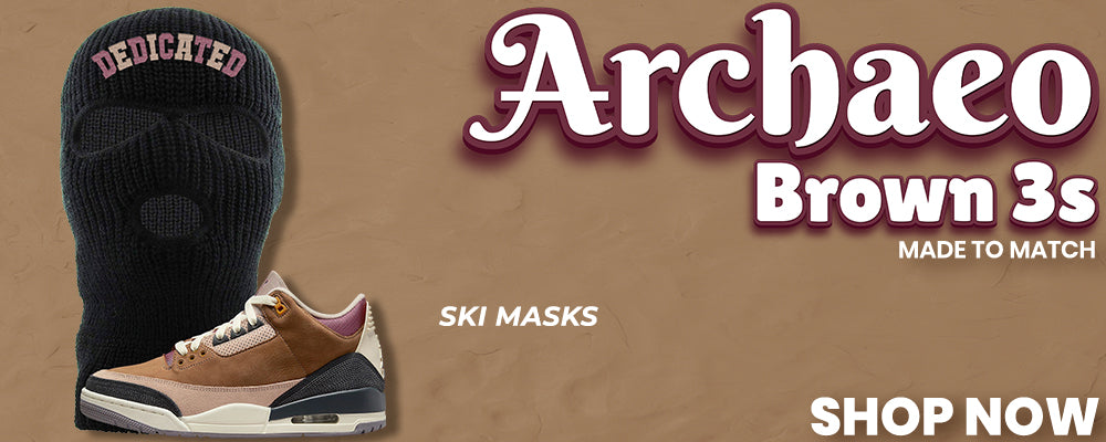 Archaeo Brown 3s Ski Masks to match Sneakers | Winter Masks to match Archaeo Brown 3s Shoes