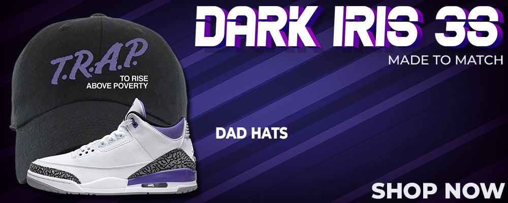 Dark Iris 3s Dad Hats to match Sneakers | Hats to match Dark Iris 3s Shoes