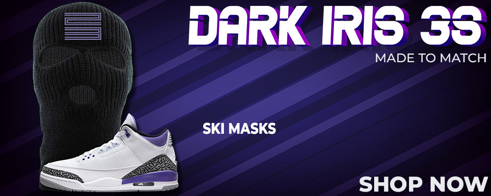 Dark Iris 3s Ski Masks to match Sneakers | Winter Masks to match Dark Iris 3s Shoes