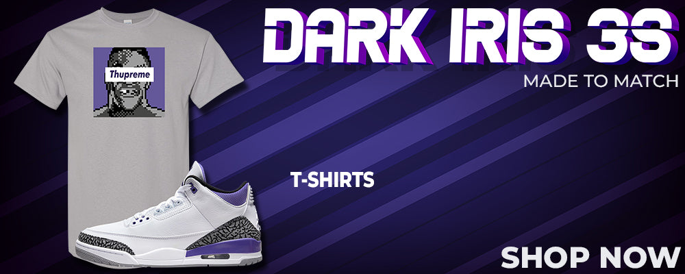 Dark Iris 3s T Shirts to match Sneakers | Tees to match Dark Iris 3s Shoes