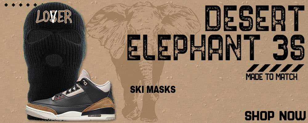 Desert Elephant 3s Ski Masks to match Sneakers | Winter Masks to match Desert Elephant 3s Shoes