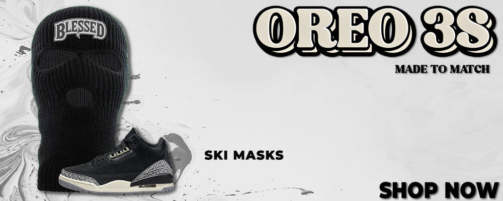 Oreo 3s Ski Masks to match Sneakers | Winter Masks to match Oreo 3s Shoes