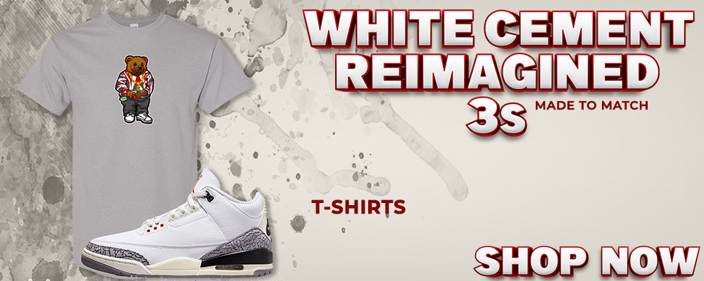 White Cement Reimagined 3s T Shirts to match Sneakers | Tees to match White Cement Reimagined 3s Shoes