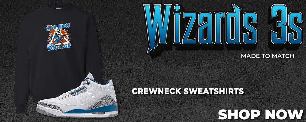 White/True Blue/Metallic Copper 3s Crewneck Sweatshirts to match Sneakers | Crewnecks to match White/True Blue/Metallic Copper 3s Shoes