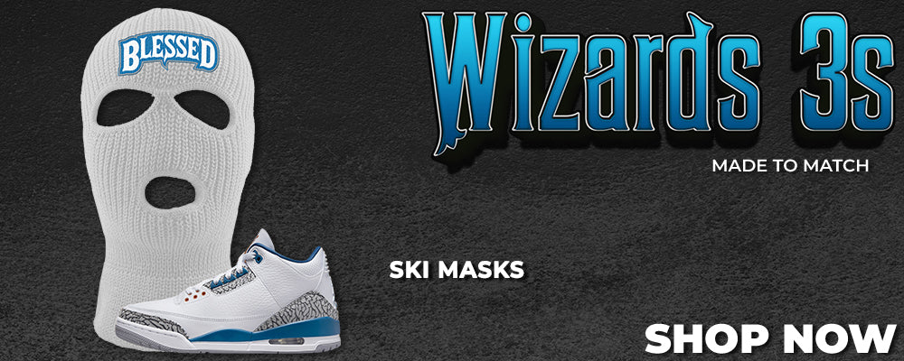 White/True Blue/Metallic Copper 3s Ski Masks to match Sneakers | Winter Masks to match White/True Blue/Metallic Copper 3s Shoes