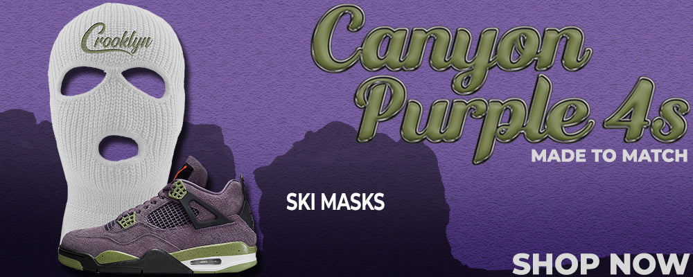 Canyon Purple 4s Ski Masks to match Sneakers | Winter Masks to match Canyon Purple 4s Shoes