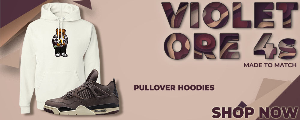 Violet Ore 4s Pullover Hoodies to match Sneakers | Hoodies to match Violet Ore 4s Shoes