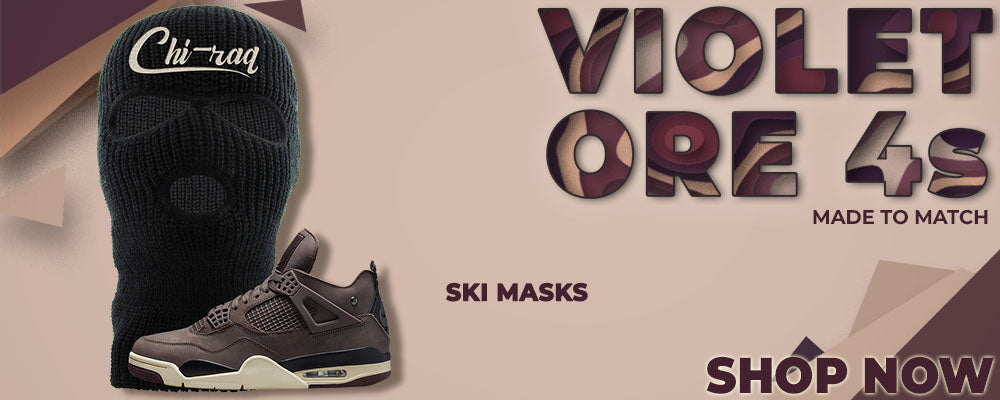 Violet Ore 4s Ski Masks to match Sneakers | Winter Masks to match Violet Ore 4s Shoes