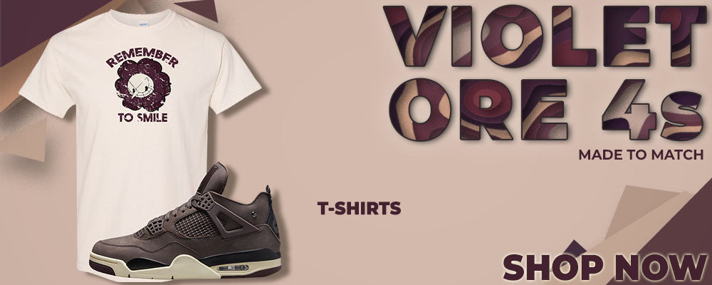 Violet Ore 4s T Shirts to match Sneakers | Tees to match Violet Ore 4s Shoes