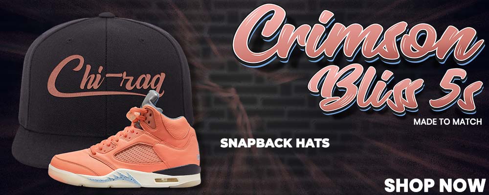 Crimson Bliss 5s Snapback Hats to match Sneakers | Hats to match Crimson Bliss 5s Shoes