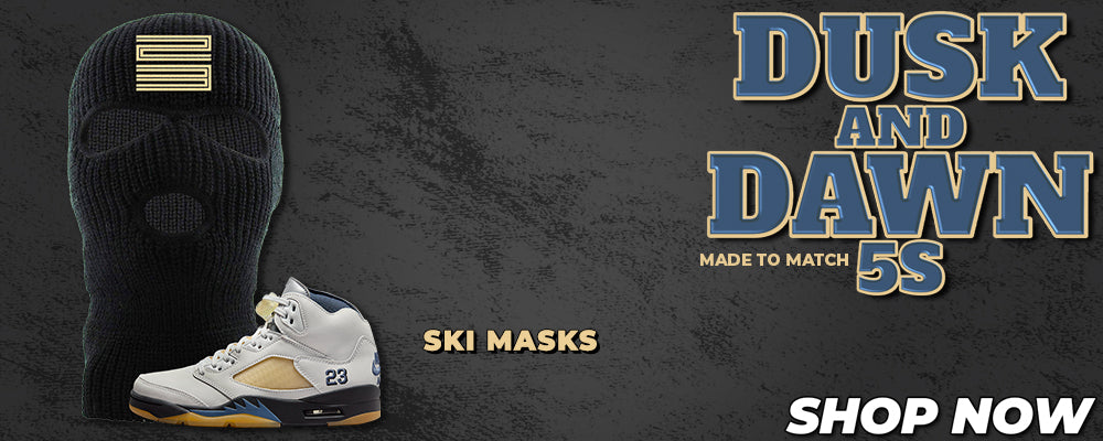 Dusk and Dawn 5s Ski Masks to match Sneakers | Winter Masks to match Dusk and Dawn 5s Shoes