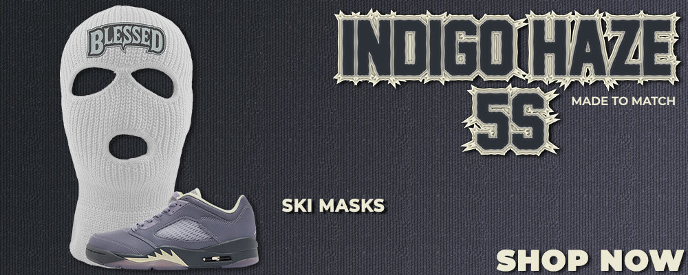 Indigo Haze 5s Ski Masks to match Sneakers | Winter Masks to match Indigo Haze 5s Shoes