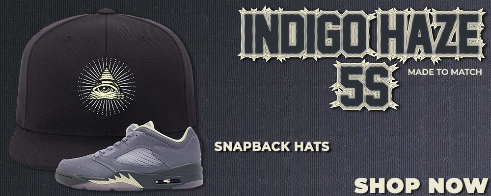 Indigo Haze 5s Snapback Hats to match Sneakers | Hats to match Indigo Haze 5s Shoes