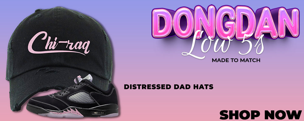 Dongdan Low 5s Distressed Dad Hats to match Sneakers | Hats to match Dongdan Low 5s Shoes