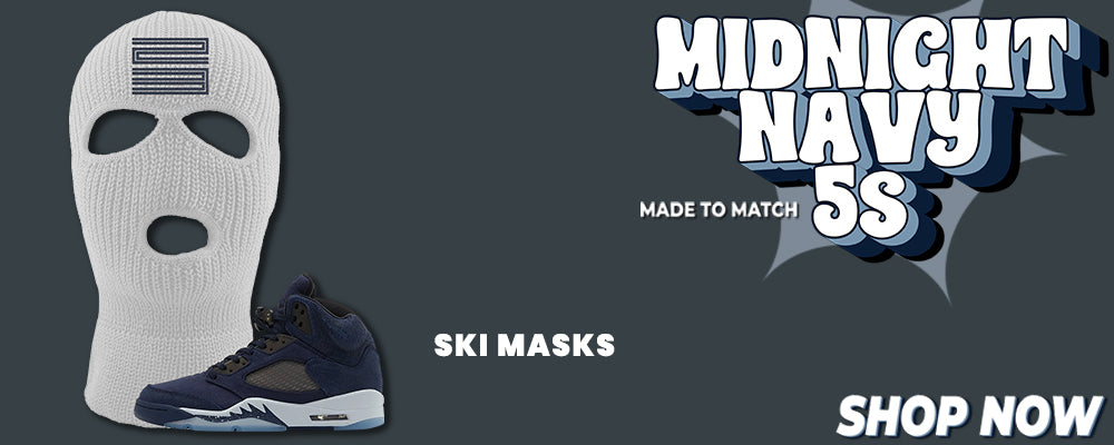 Midnight Navy 5s Ski Masks to match Sneakers | Winter Masks to match Midnight Navy 5s Shoes