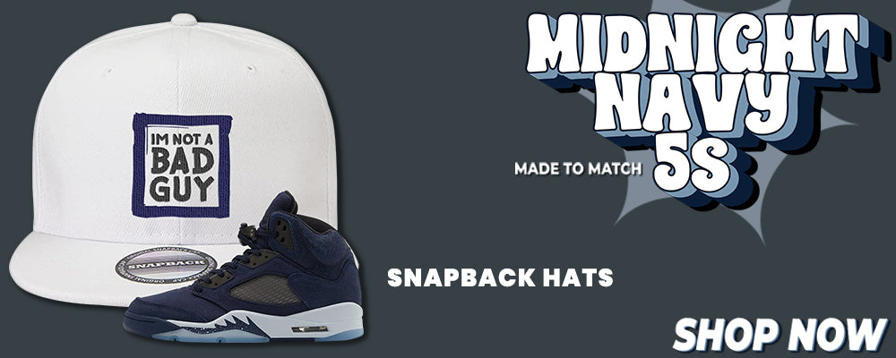 Midnight Navy 5s Snapback Hats to match Sneakers | Hats to match Midnight Navy 5s Shoes