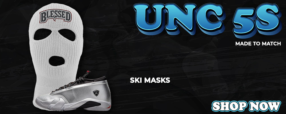 UNC 5s Ski Masks to match Sneakers | Winter Masks to match UNC 5s Shoes