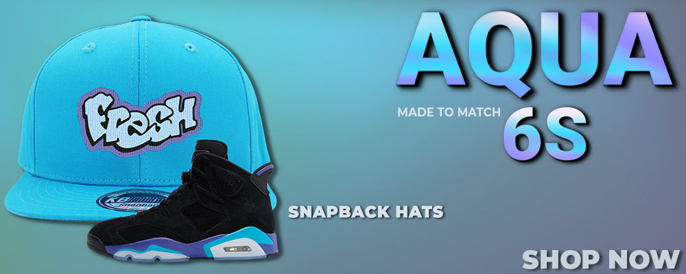 Aqua 6s Snapback Hats to match Sneakers | Hats to match Aqua 6s Shoes