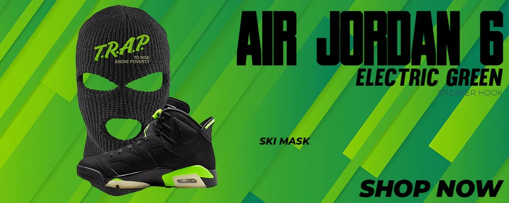 Electric Green 6s Ski Masks to match Sneakers | Winter Masks to match Electric Green 6s Shoes