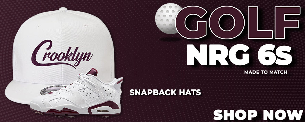 Golf NRG 6s Snapback Hats to match Sneakers | Hats to match Golf NRG 6s Shoes