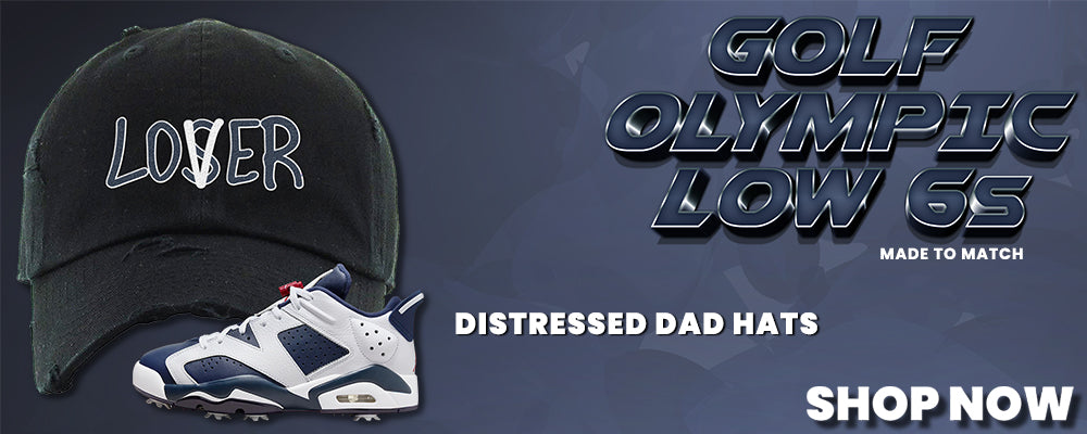 Golf Olympic Low 6s Distressed Dad Hats to match Sneakers | Hats to match Golf Olympic Low 6s Shoes