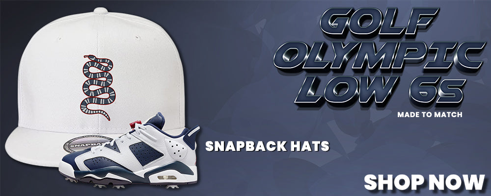 Golf Olympic Low 6s Snapback Hats to match Sneakers | Hats to match Golf Olympic Low 6s Shoes