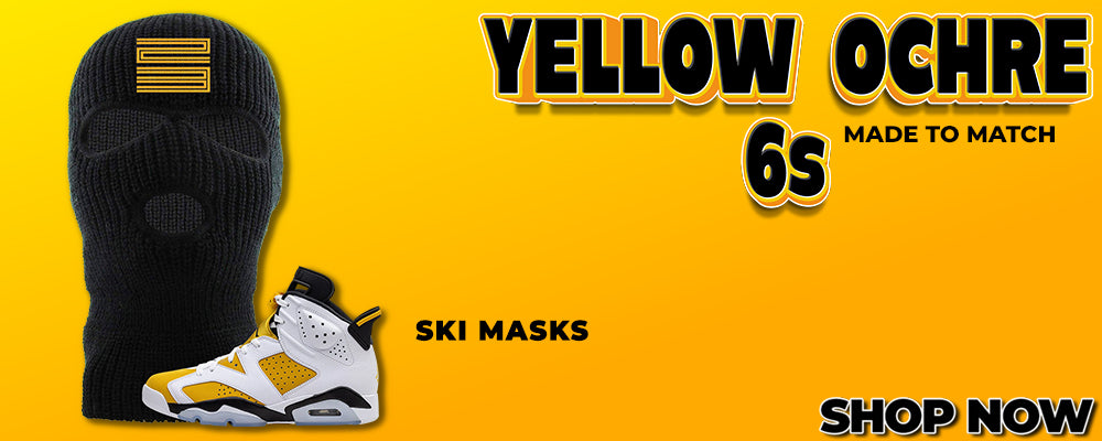 Yellow Ochre 6s Ski Masks to match Sneakers | Winter Masks to match Yellow Ochre 6s Shoes