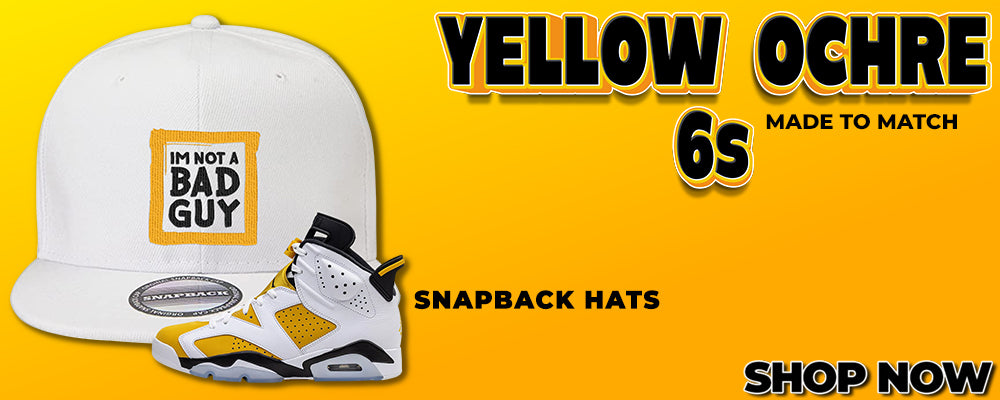 Yellow Ochre 6s Snapback Hats to match Sneakers | Hats to match Yellow Ochre 6s Shoes