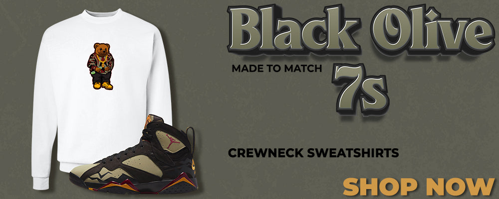 Black Olive 7s Crewneck Sweatshirts to match Sneakers | Crewnecks to match Black Olive 7s Shoes