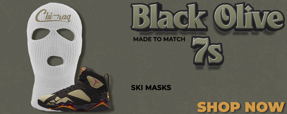 Black Olive 7s Ski Masks to match Sneakers | Winter Masks to match Black Olive 7s Shoes