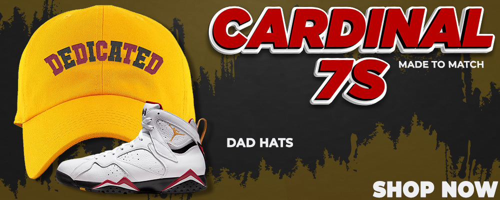 Cardinal 7s Dad Hats to match Sneakers | Hats to match Cardinal 7s Shoes