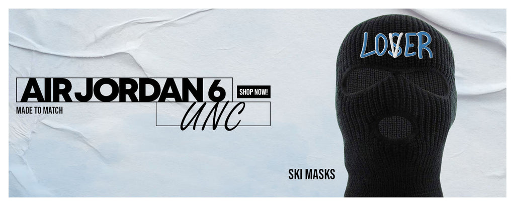 UNC 6s Ski Masks to match Sneakers | Winter Masks to match UNC 6s Shoes