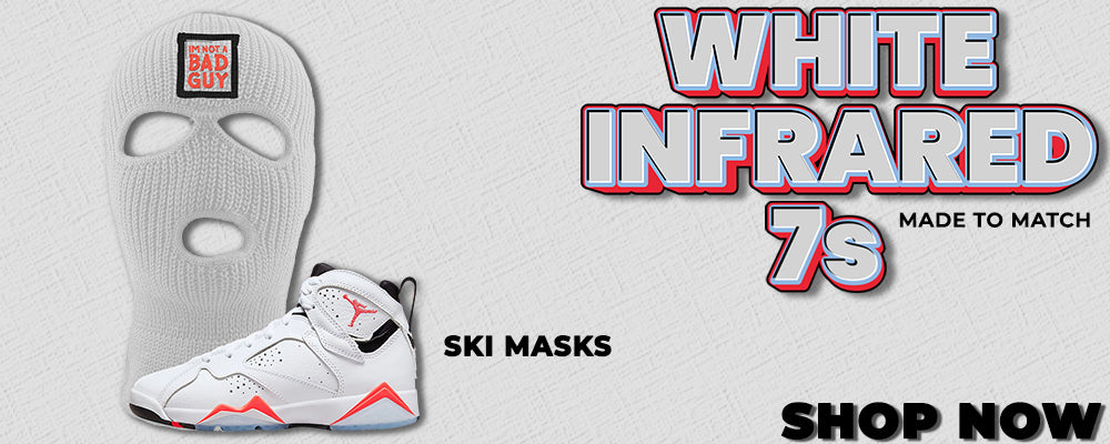 White Infrared 7s Ski Masks to match Sneakers | Winter Masks to match White Infrared 7s Shoes