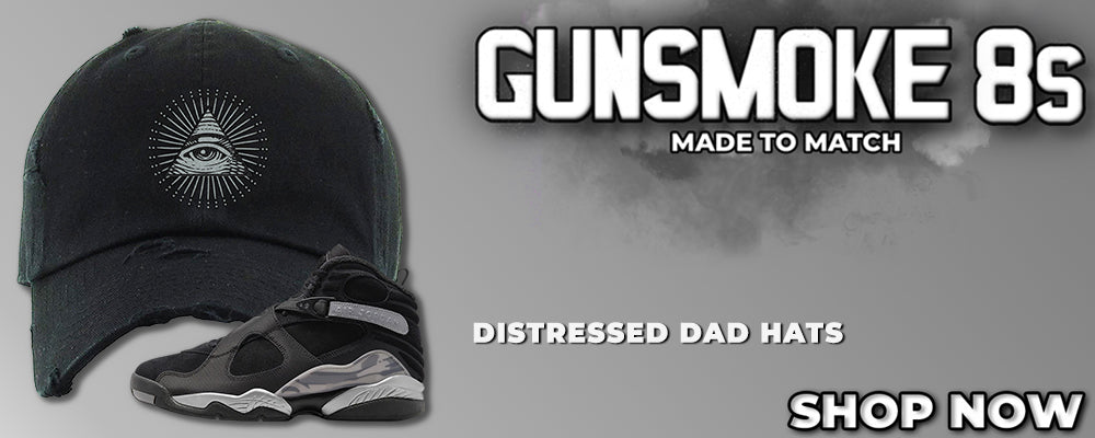 GunSmoke 8s Distressed Dad Hats to match Sneakers | Hats to match GunSmoke 8s Shoes