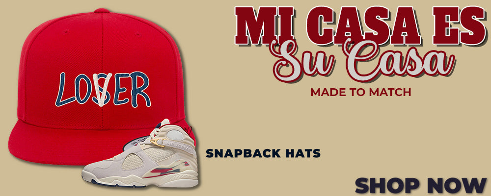 Mi Casa Es Su Casa 8s Snapback Hats to match Sneakers | Hats to match Mi Casa Es Su Casa 8s Shoes